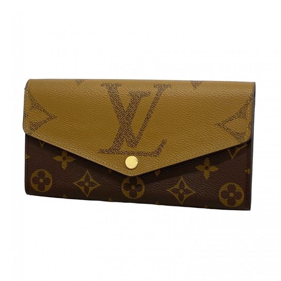 Louis Vuitton Monogram Giant/Monogram Reverse Long Wallet Portefeuille Sarah M80 - Picture 15 of 16